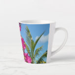 Bougainvillea and Palm Tree Tropical Nature Scene Latte Mug