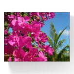 Bougainvillea and Palm Tree Tropical Nature Scene Paperweight