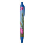 Bougainvillea and Palm Tree Tropical Nature Scene Pen