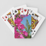 Bougainvillea and Palm Tree Tropical Nature Scene Playing Cards