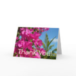 Bougainvillea and Palm Tree Tropical Nature Scene Thank You Card