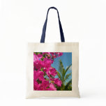 Bougainvillea and Palm Tree Tropical Nature Scene Tote Bag