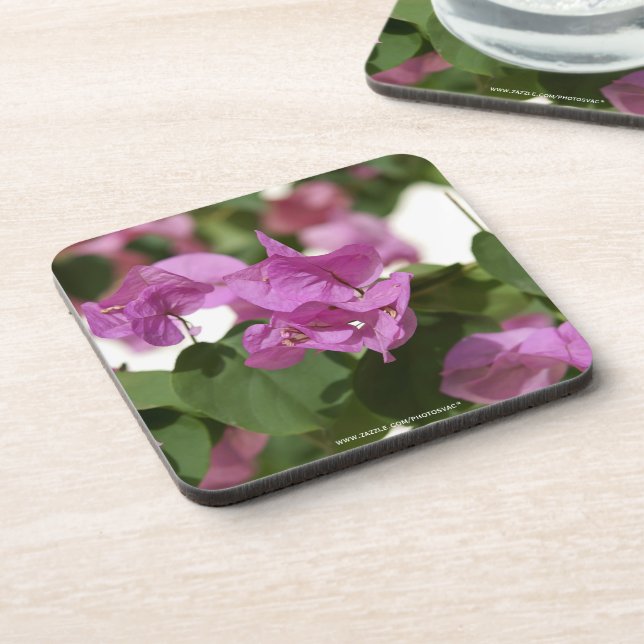 Bougainvillea Beverage Coaster (Left Side)