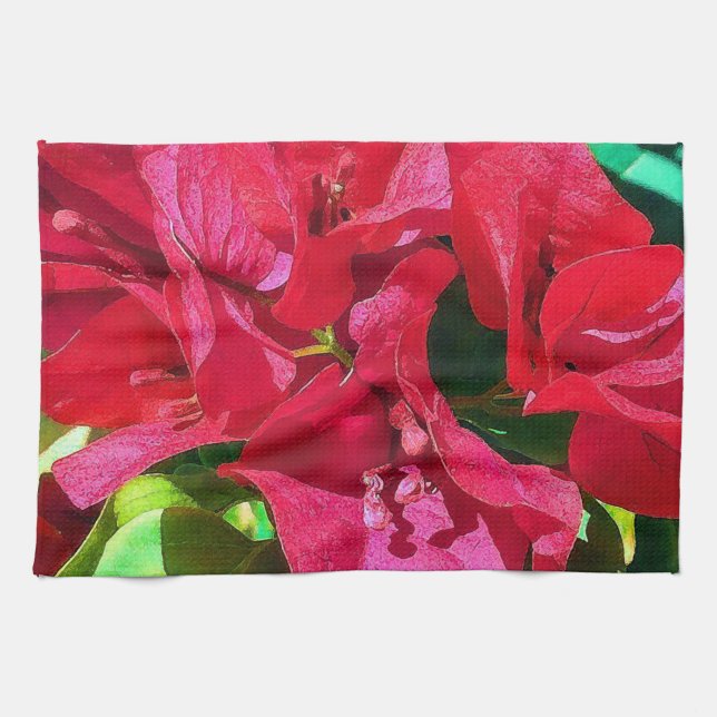 Bougainvillea Closeup Kitchen Towels (Horizontal)