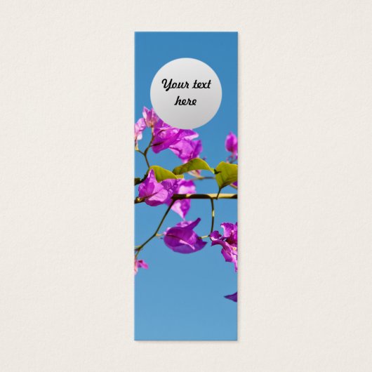 Bougainvillea Custom Bookmark (Front)
