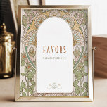 Bougainvillea Favors Sign Guests Vintage Mucha at Zazzle