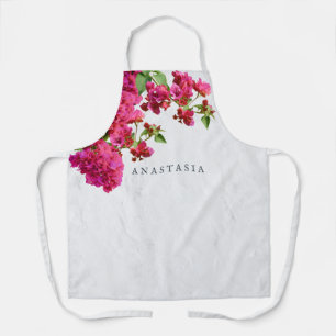 Bougainvillea Floral Mediterranean Greek Island Apron
