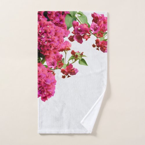 Bougainvillea Floral Mediterranean Greek Island Bath Towel Set