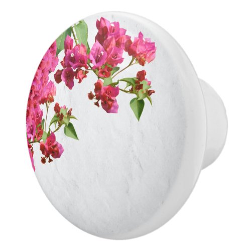 Bougainvillea Floral Mediterranean Greek Island  Ceramic Knob