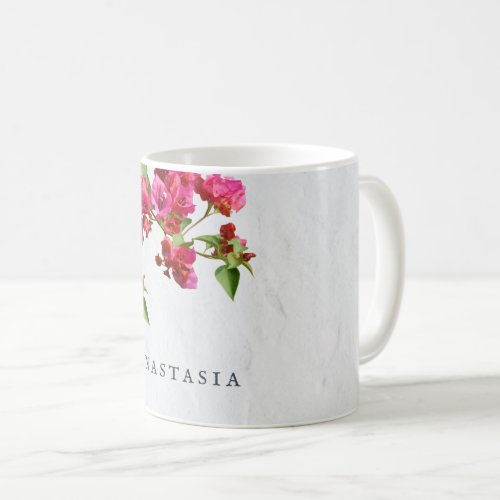 Bougainvillea Floral Mediterranean Greek Island  Coffee Mug