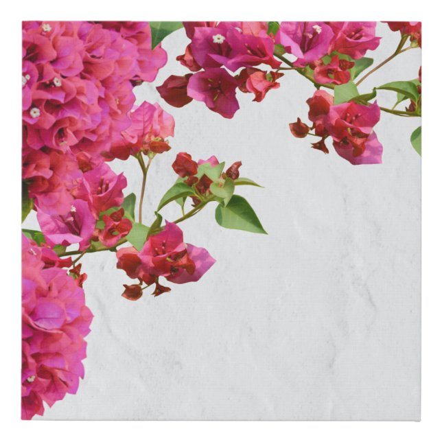 Bougainvillea Floral Mediterranean Greek Island    Faux Canvas Print (Front)