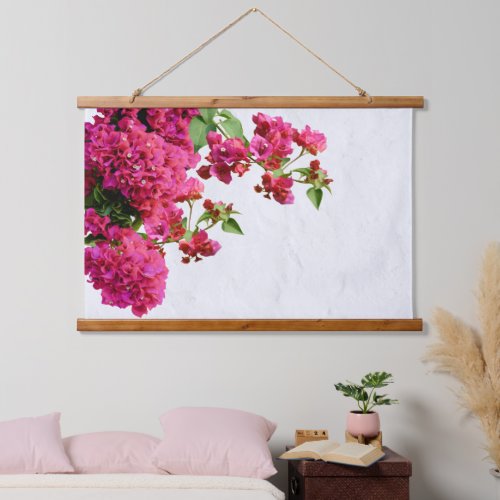 Bougainvillea Floral Mediterranean Greek Island Hanging Tapestry