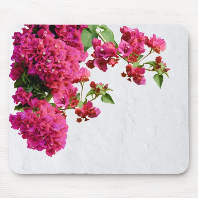 Bougainvillea Floral Mediterranean Greek Island  Mouse Pad (Front)