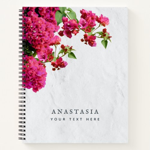 Bougainvillea Floral Mediterranean Greek Island Notebook