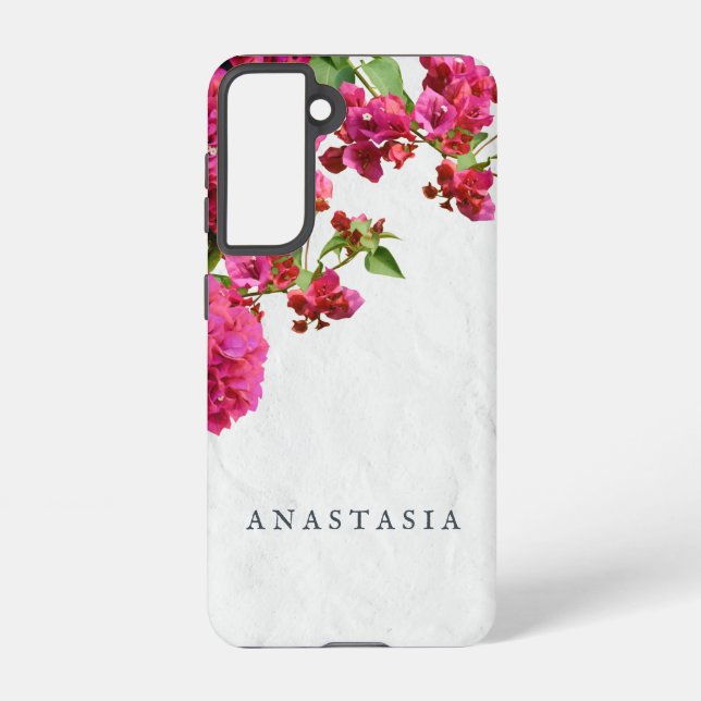 Bougainvillea Floral Mediterranean Greek Island Samsung Galaxy Case (Back)
