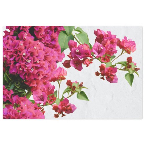 Bougainvillea Floral Mediterranean Greek Island Tissue Paper