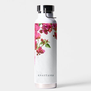 Bougainvillea Floral Mediterranean Greek Island Water Bottle