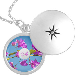 Bougainvillea Flowers Locket Necklace