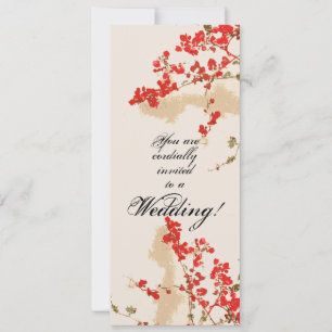 Bougainvillea Flowers Wedding Invitation