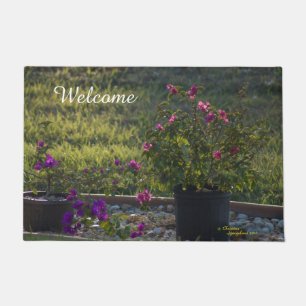 Bougainvillea flowers Welcome Spiegeland Doormat
