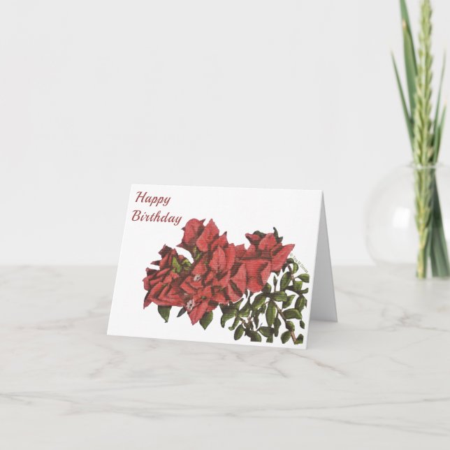 Bougainvillea Folded Greeting Card (Front)