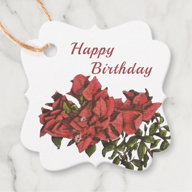 Bougainvillea Gift / Favor Tags (Front)
