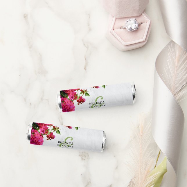 Bougainvillea Mediterranean Greek Island Wedding  Breath Savers® Mints (Wedding)