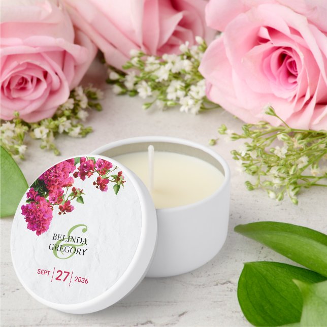 Bougainvillea Mediterranean Greek Island Wedding  Mini Candle Favors (Insitu (Wedding))