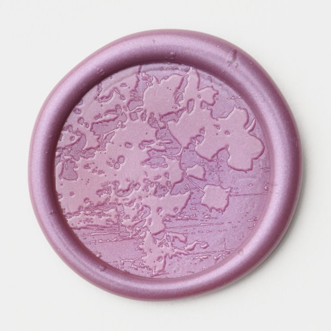bougainvillea or paper flower shape wax seal sticker (Front)
