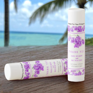Bougainvillea purple watercolor summer wedding lip balm