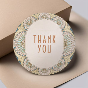 Bougainvillea Thank You Sticker Art Nouveau