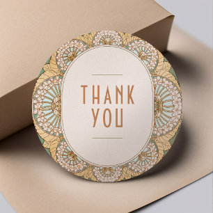 Bougainvillea Thank You Sticker Art Nouveau