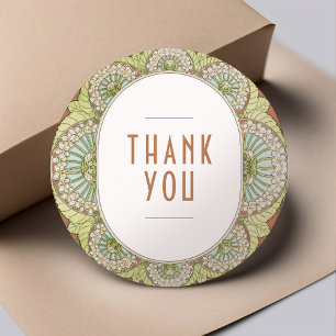 Bougainvillea Thank You Sticker Art Nouveau