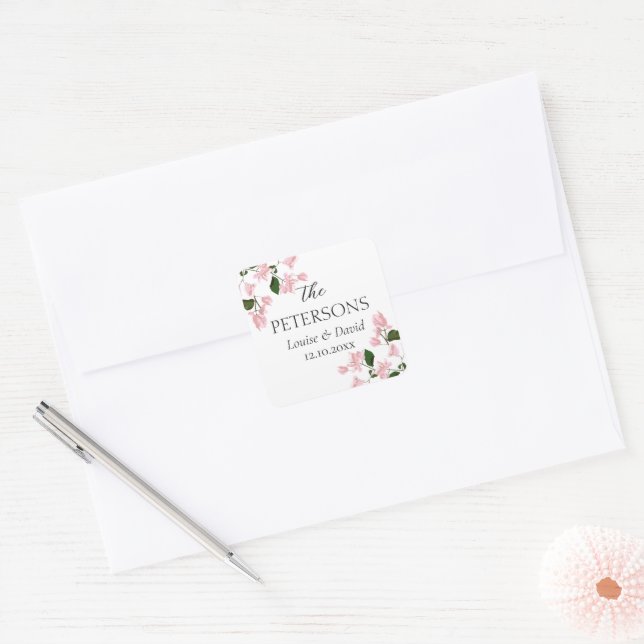 Bougainvillea Wedding Gifts & Favors Sticker (Envelope)