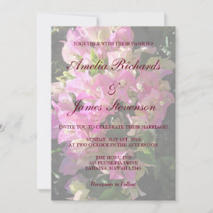 Bougainvillea Wedding Invitation