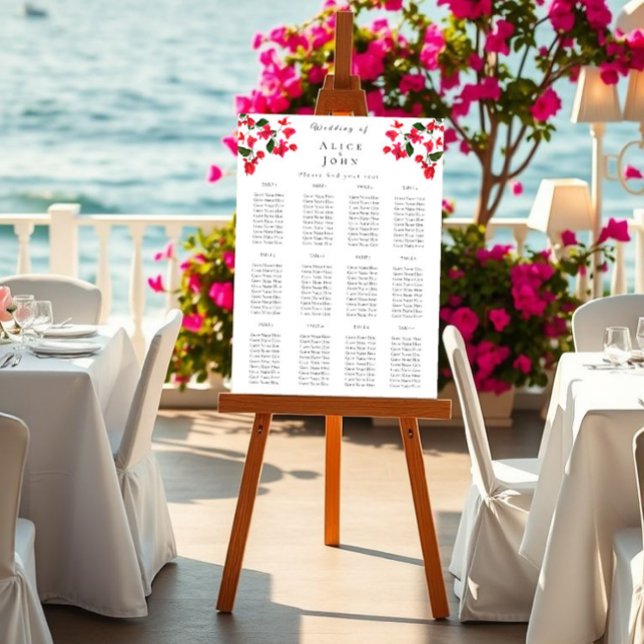 Bougainvillea Wedding Poster seating charts (Creator Uploaded)