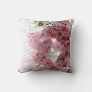 Bougainvillea with texture throw pillow