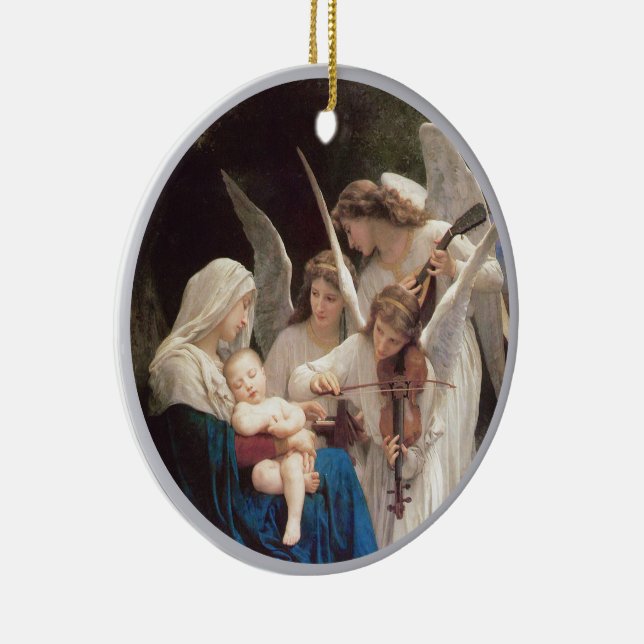 Bougereau Mary Jesus and singing Angels Ceramic Ornament (Right)