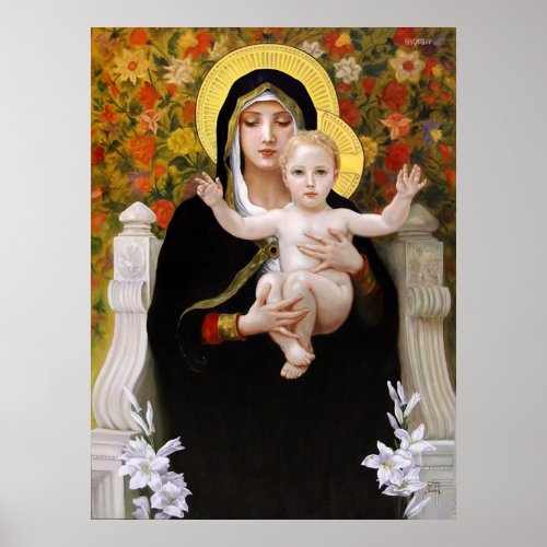 Bougeureau La Vierge au Lys Poster