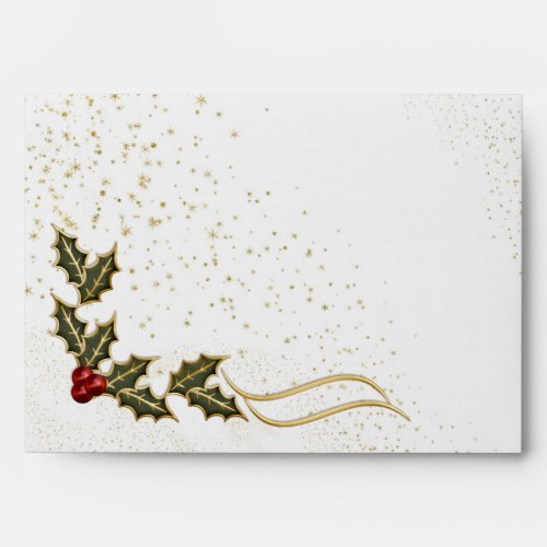 Boughs of Holly Be Joyous with Gold Envelope