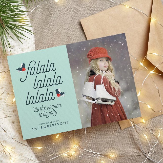 Boughs of Holly Christmas Photo Holiday Card (Creator Uploaded)