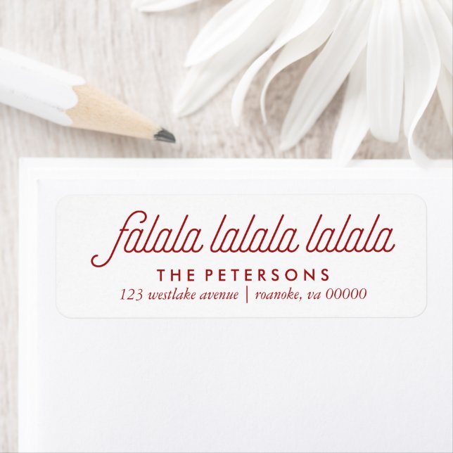 Boughs of Holly Festive Christmas Label (Insitu)