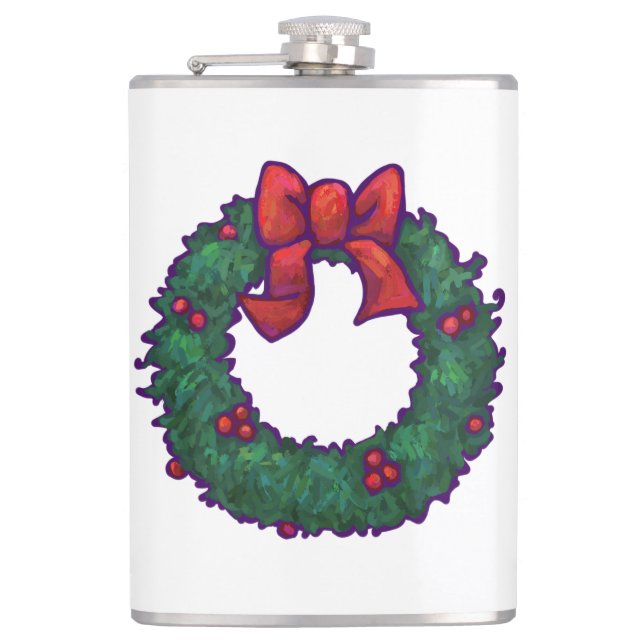 Boughs of Holly Flask (Front)