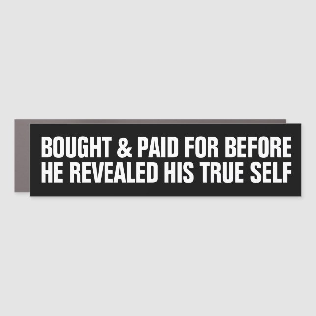 Bought Before I Knew (Tesla) Car Magnet (Front)