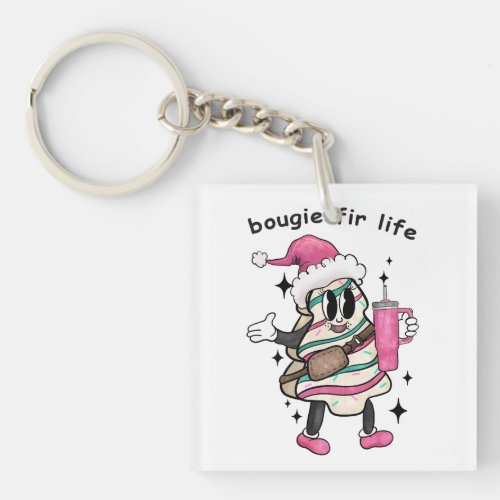 Bougie Fir Life Boujee Christmas Tree Xmas Gift Keychain