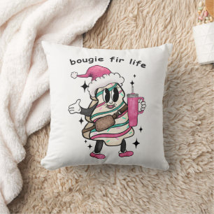 Bougie Fir Life, Boujee Christmas Tree, Xmas Gift Throw Pillow