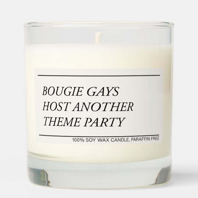 Bougie Gays Theme Party funny candle hosting gift (Front)