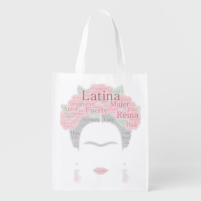 Bougie Latina Totebag Grocery Bag (Front)