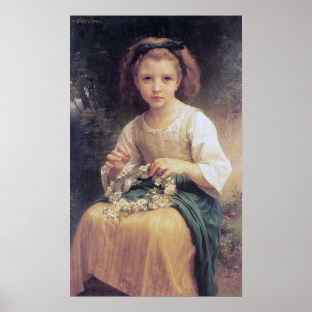 Bouguereau - Child Braiding A Crown, 1874 Poster (Front)