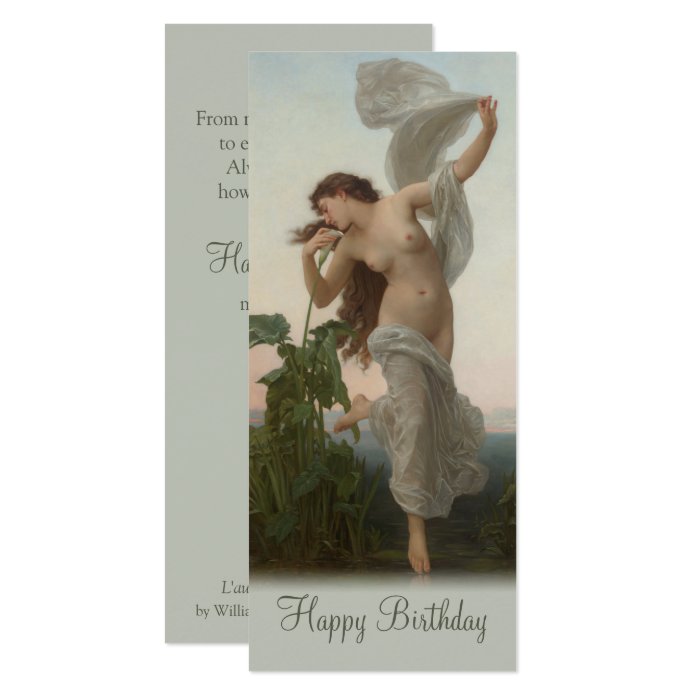 Bouguereau Dawn L’Aurore CC0875 Birthday Card